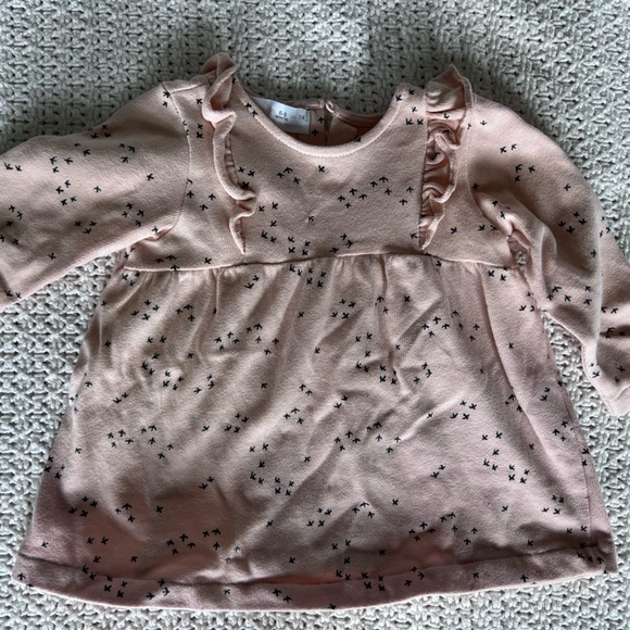 Zara pink sweatshirt dress 6-9 months - Picture 1 of 2